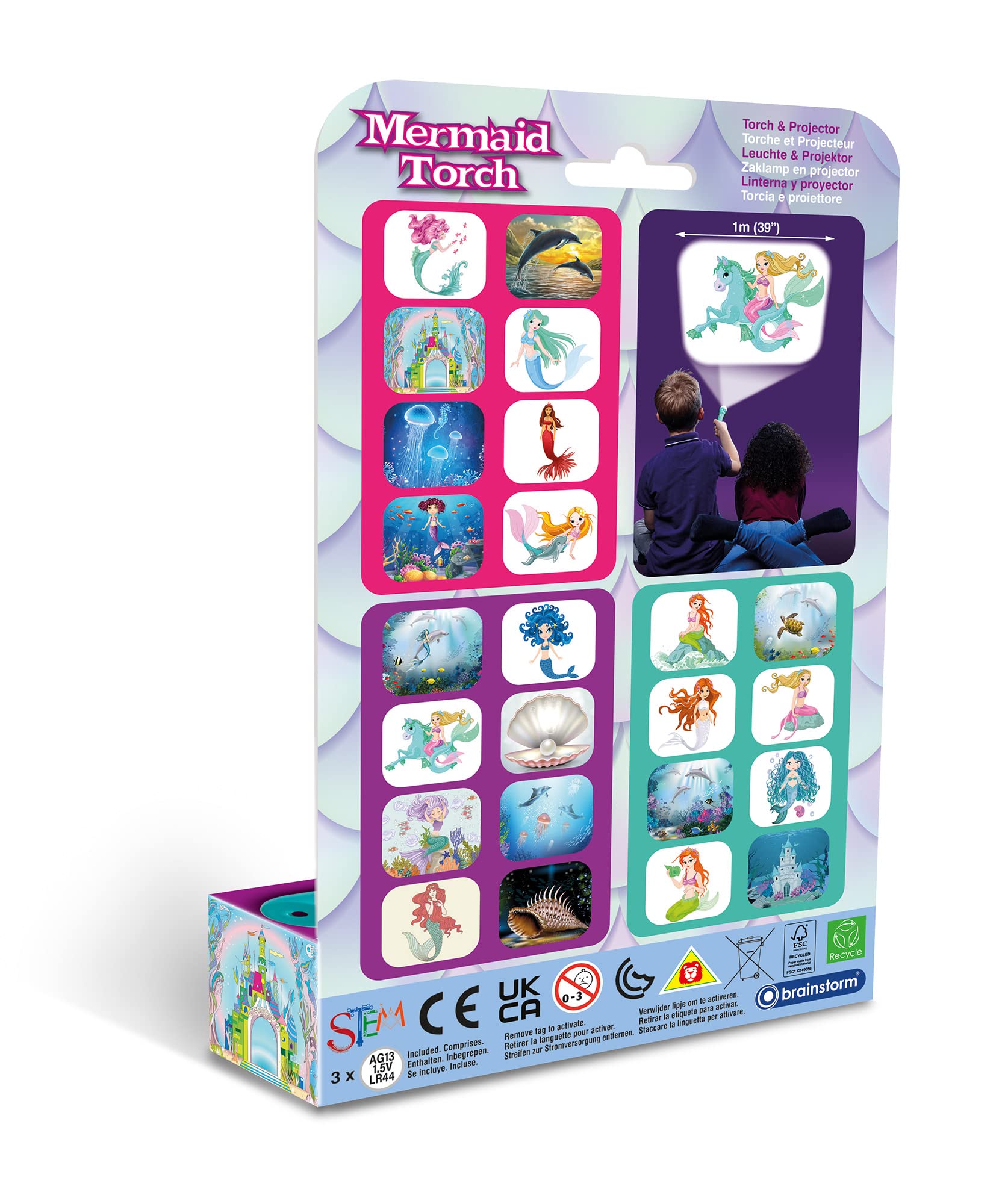 Foto 2 | Linterna Y Proyector Brainstorm Toys Mermaid Con 24 Discos - Venta Internacional.