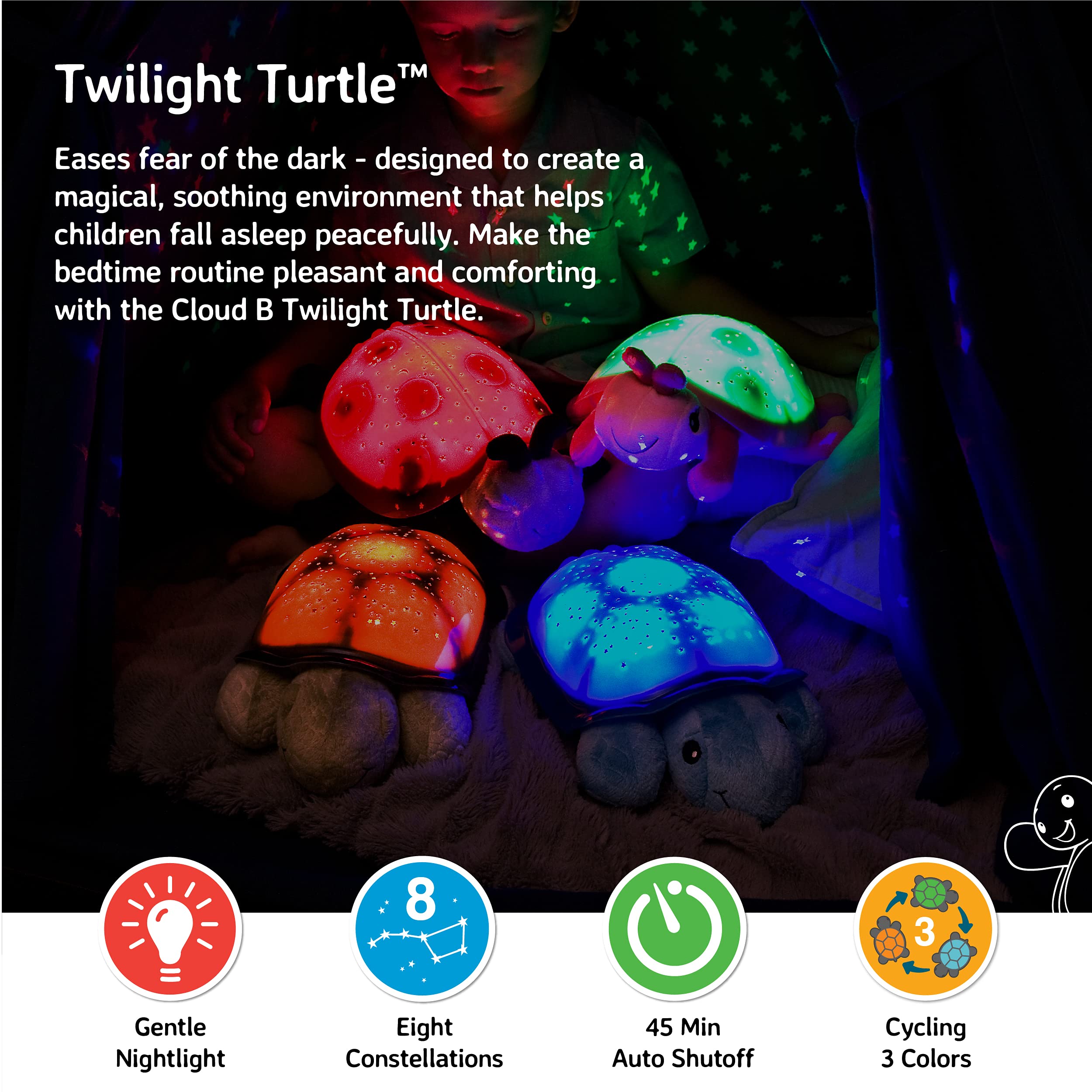 Foto 2 | Proyector Nightlight Star Cloud De Twilight Turtle Green - Venta Internacional.