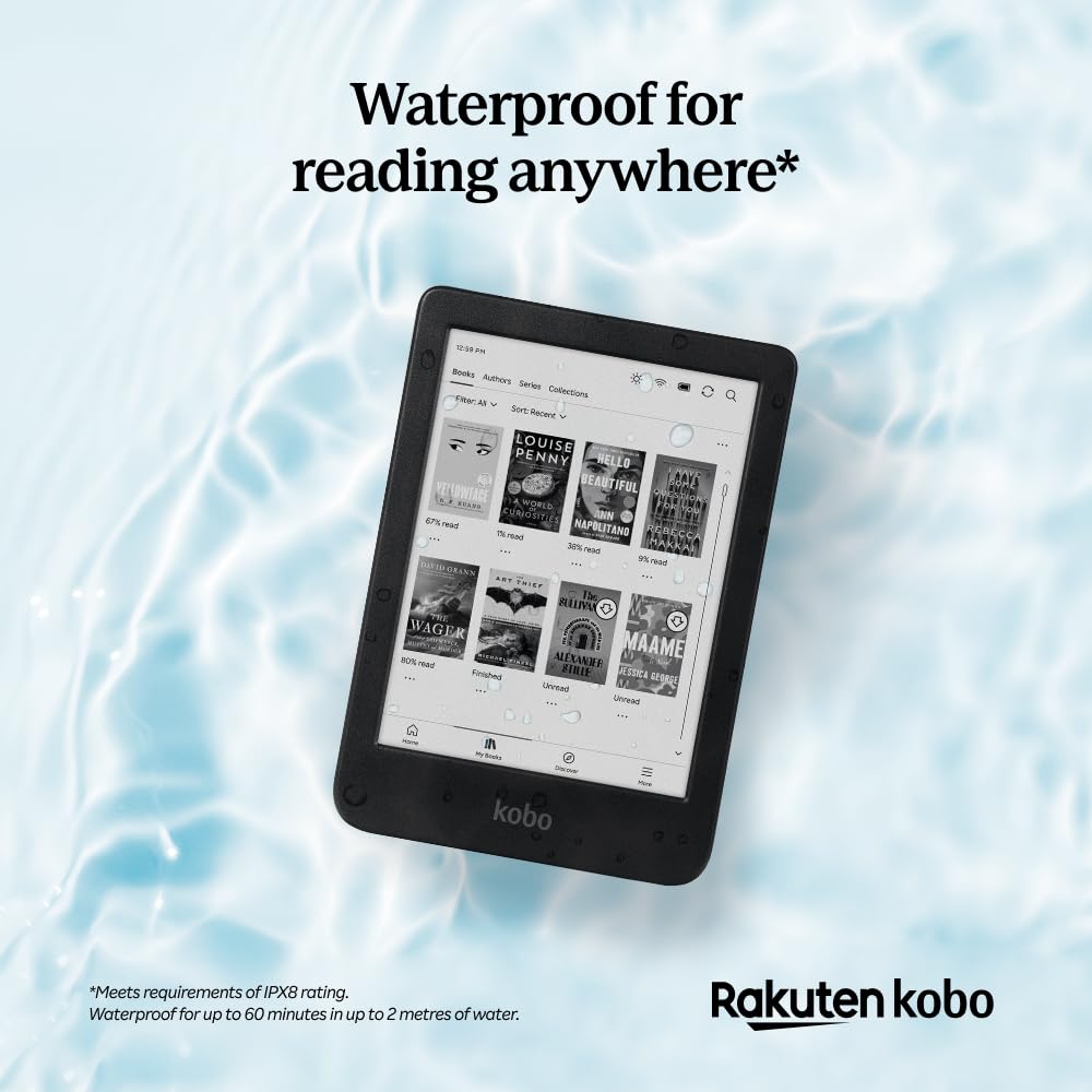 Foto 5 | Ereader Kobo Clara Bw De 6 Pulgadas, Antideslumbrante, Resistente Al Agua, 16 Gb, Negro - Venta Internacional.