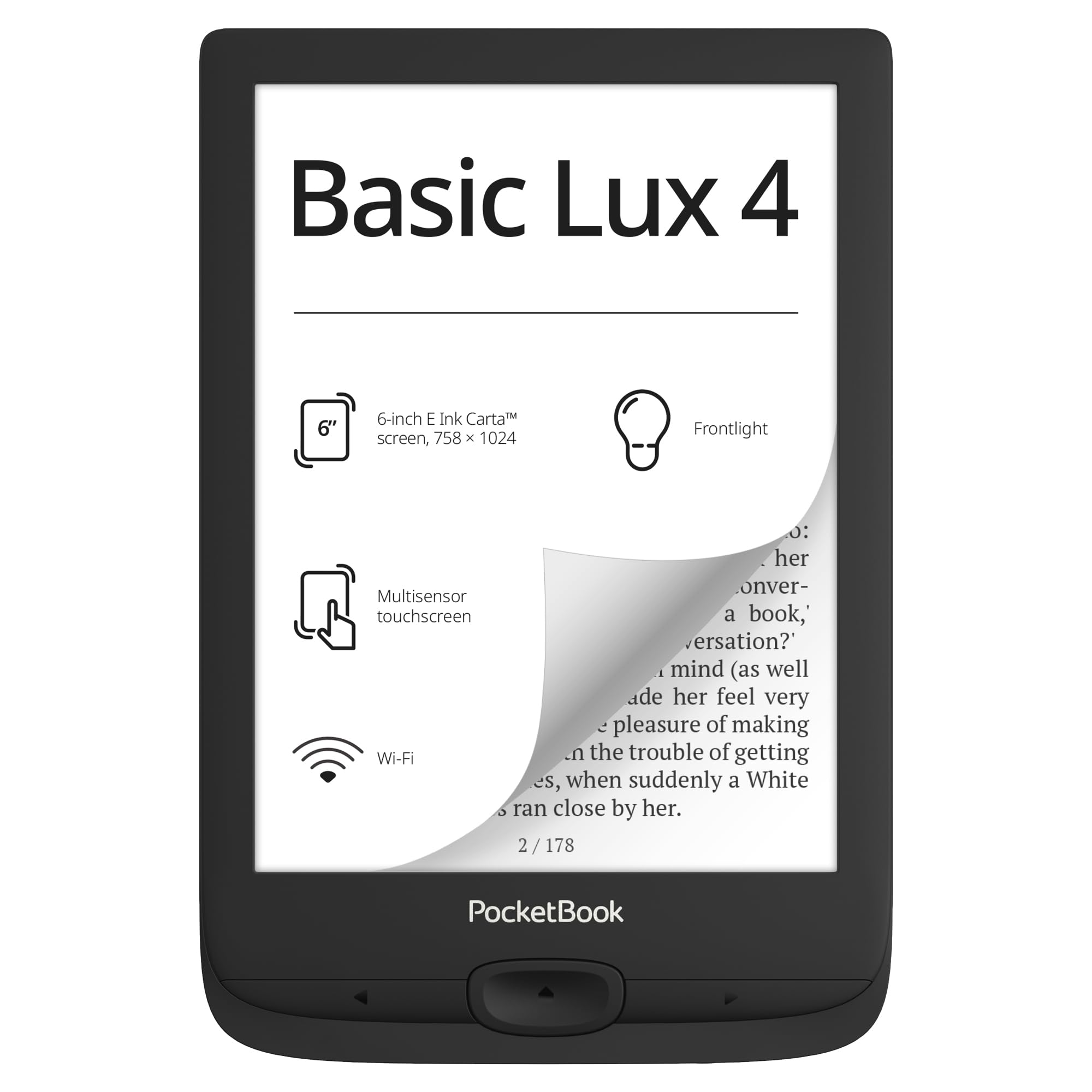 Foto 2 pulgar | Lector De Libros Electrónicos Pocketbook Basic Lux 4 Carta De Tinta Electrónica De 6 Pulgadas - Venta Internacional.