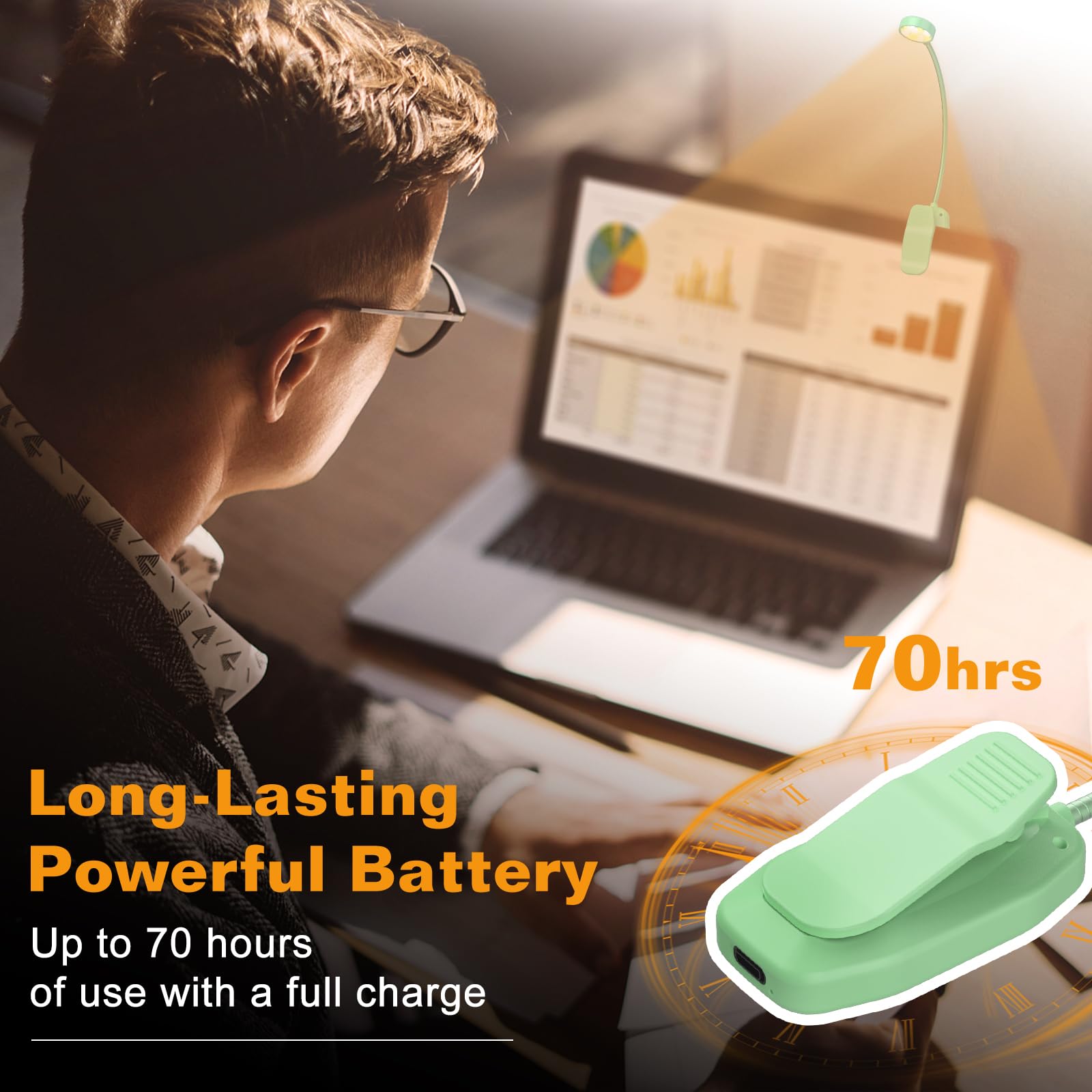 Foto 6 pulgar | Lámpara De Lectura De Libros Recargable Ktebo 10 Led Durante Más De 30 Horas - Venta Internacional.