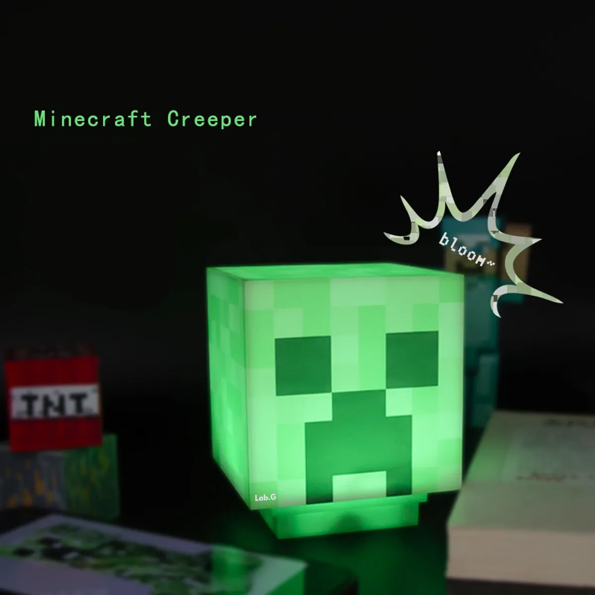 Foto 5 pulgar | Lámpara De Minecraft Lab.g  Usb Verde