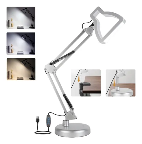 Lámpara De Escritorio  Xtellar Led Con Brazo Giratorio 3 Modo