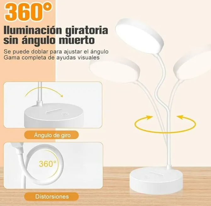 Foto 4 | Lámpara De Escritorio Led Xtellar Regulable Y Portátil Con Carga Usb