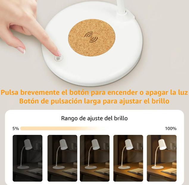 Foto 4 pulgar | Xtellar - Lámpara De Escritorio Multifuncional Premium 3-1 Con Altavoz Bluetooth Y Cargador Inalámbrico