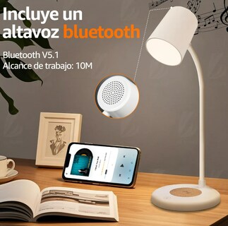 Foto 4 | Xtellar - Lámpara De Escritorio Multifuncional Premium 3-1 Con Altavoz Bluetooth Y Cargador Inalámbrico
