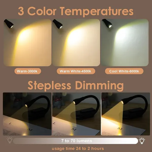 Foto 2 | Luz Led Xtellar Con Clip De 360º Para Leer Libros Recargables