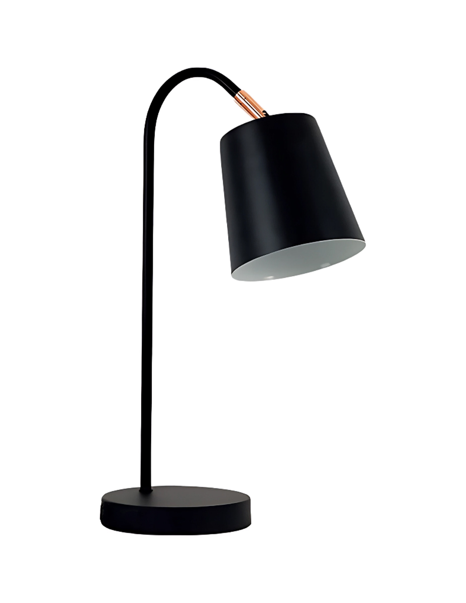 Lámpara De Buró Con Apagador Color Negro | Base E27 | 45 Cm De Alto