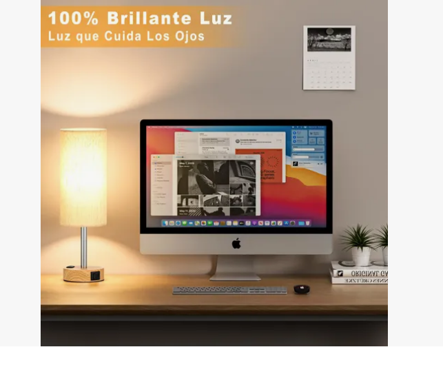 Foto 5 pulgar | Lámpara De Escritorio De Mesa Touch Con Foco Led Y Usb-c