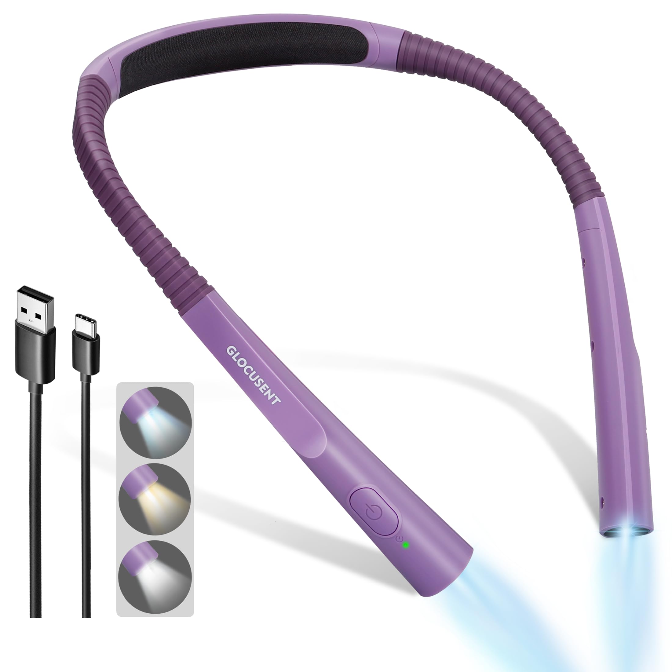 Foto 1 | Luz Led De Lectura Para Cuello Glocusent Mejorada  3 Colores Y Temporizador - Venta Internacional.