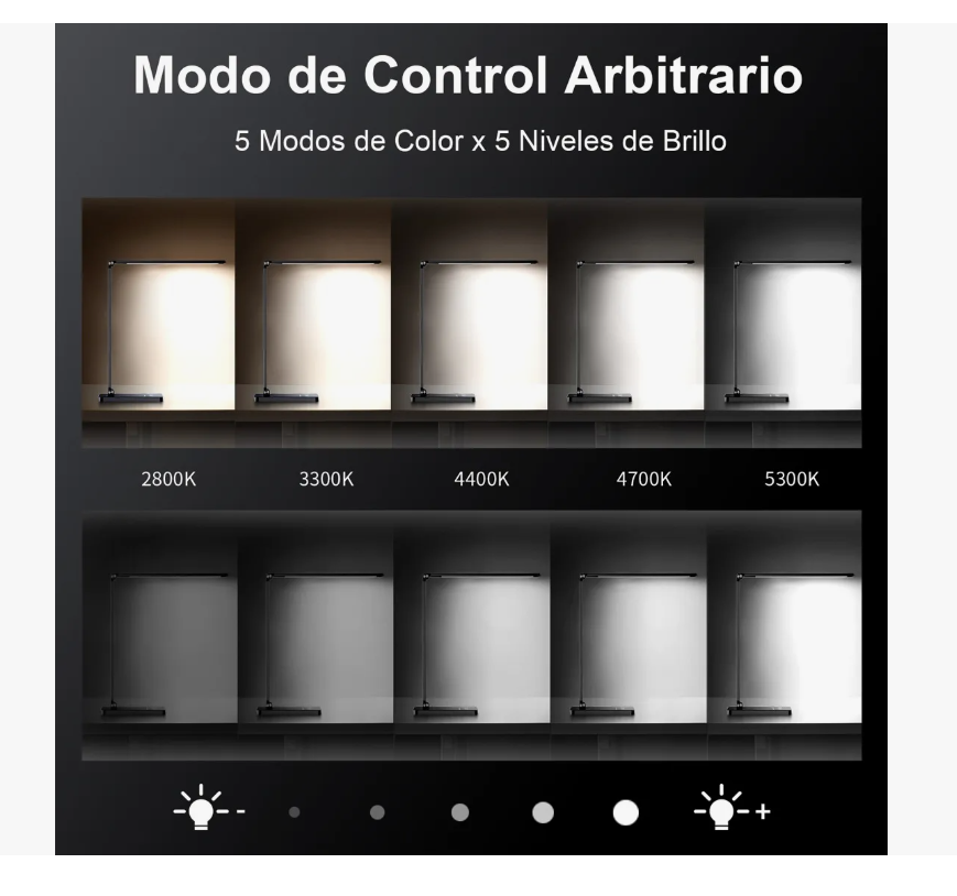 Foto 5 pulgar | Lámparas De Escritorio Mesa De Buró Led 5 Modos Para Lectura