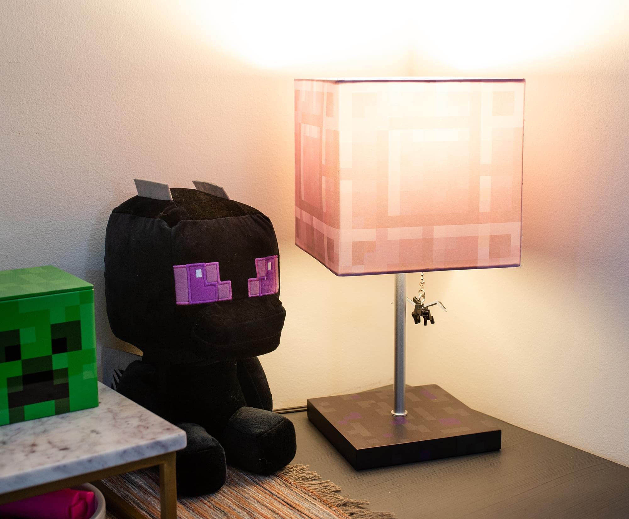 Foto 3 pulgar | Lámpara De Escritorio Minecraft Nether Portal Con Ender Dragon Pull - Venta Internacional.