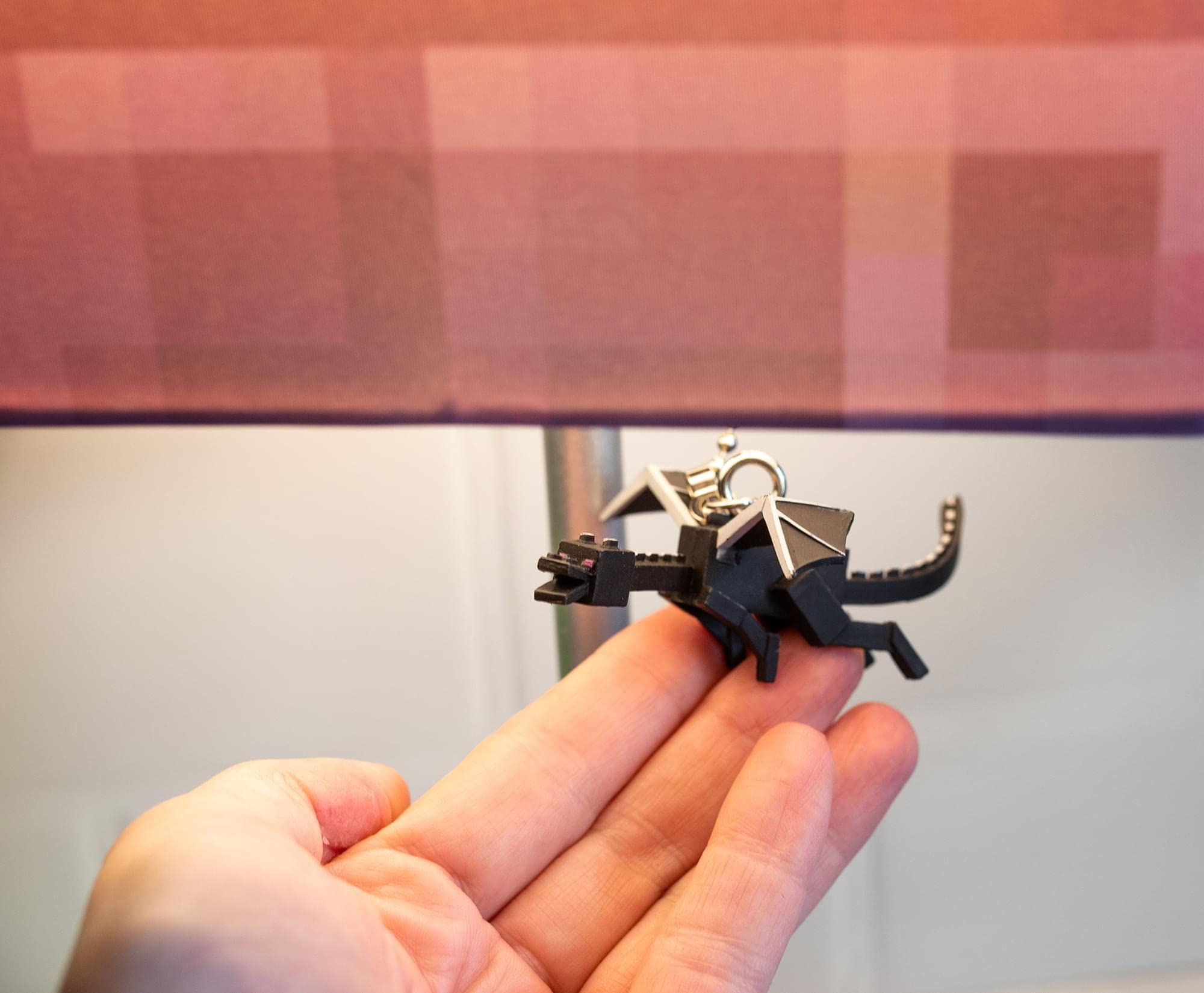 Foto 4 pulgar | Lámpara De Escritorio Minecraft Nether Portal Con Ender Dragon Pull - Venta Internacional.