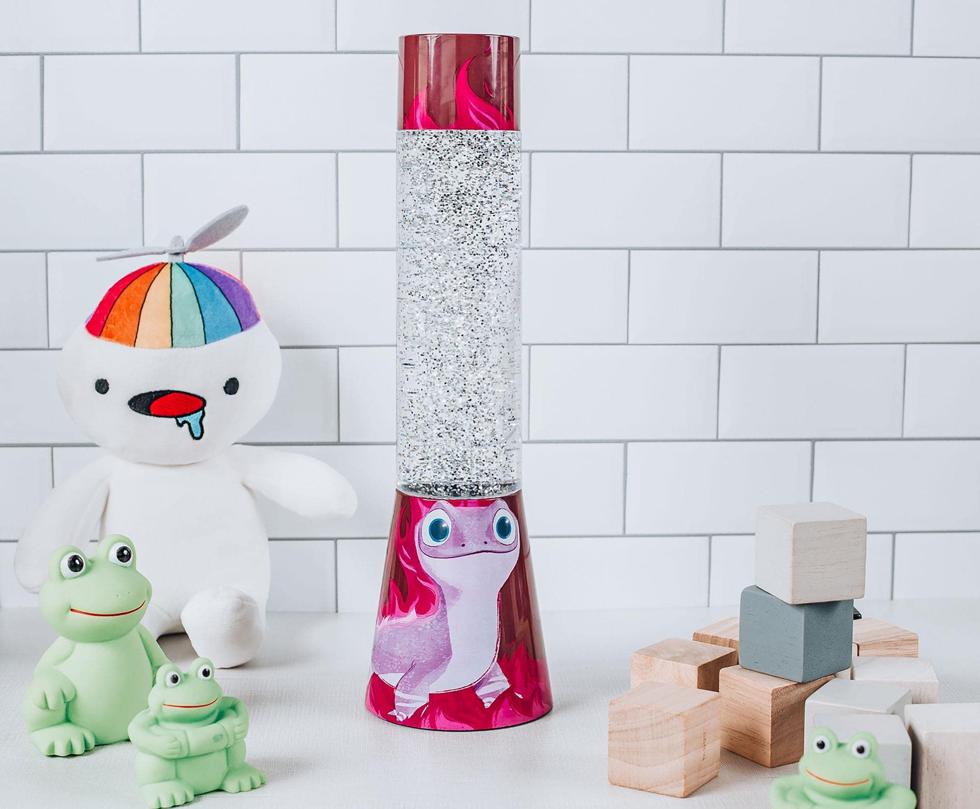 Foto 5 pulgar | Lámpara Motion Lamp Disney Frozen 2 Bruni Salamander Con Purpurina Led - Venta Internacional.