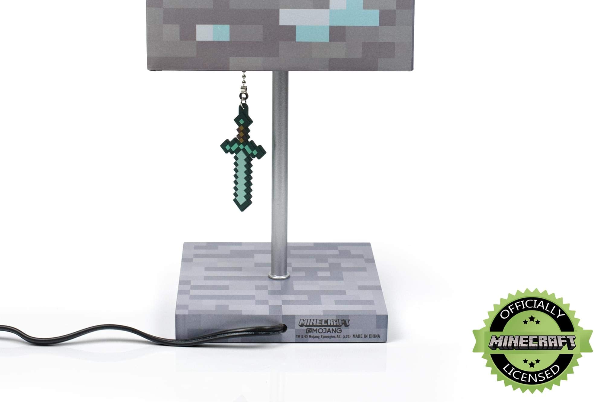 Foto 4 pulgar | Lámpara De Escritorio Minecraft Diamond Ore Block Led Con Diamond Sword - Venta Internacional.