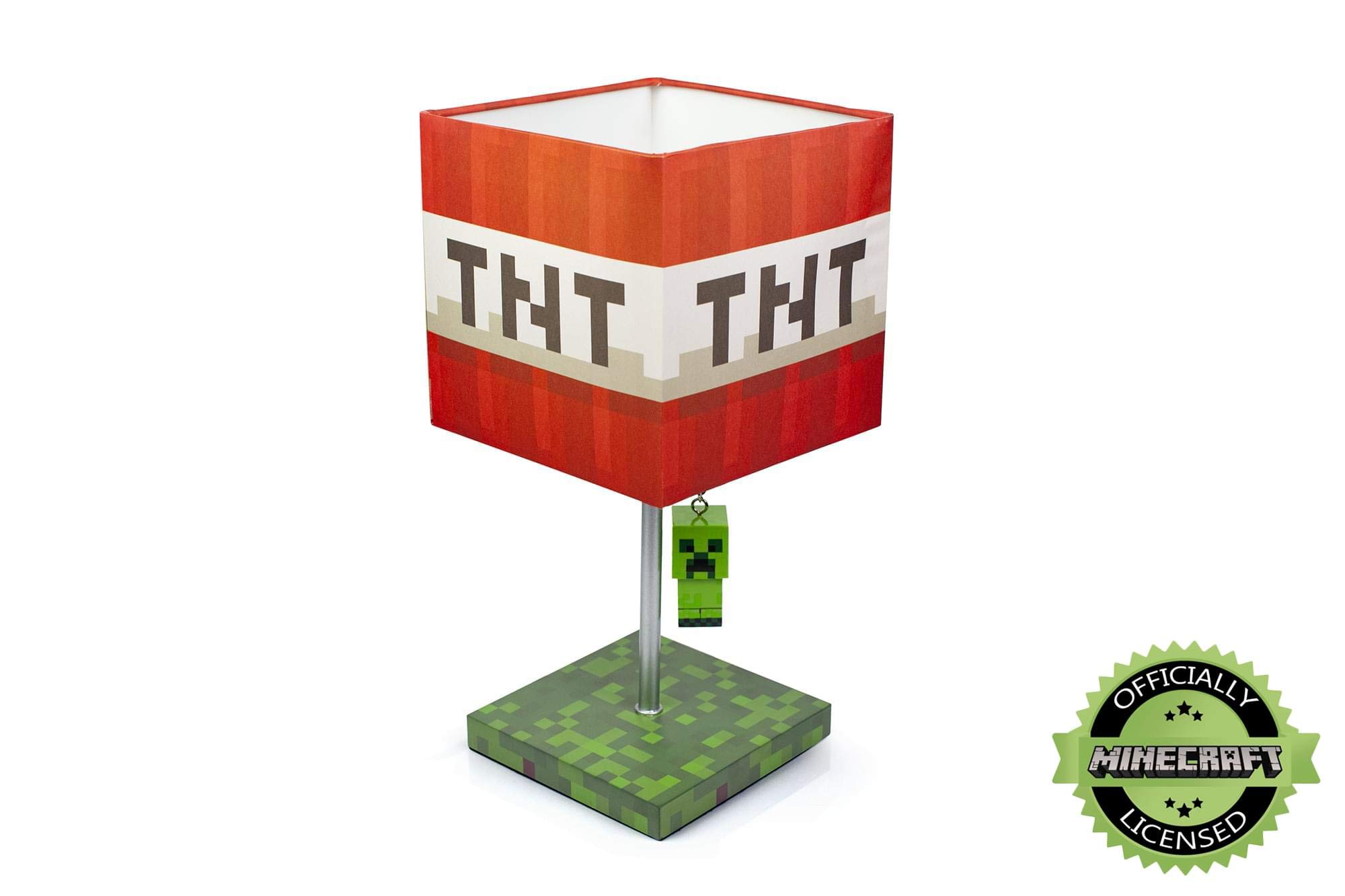 Foto 5 | Lámpara De Escritorio Minecraft Tnt Block De 35 Cm Con Led 3d Creeper Puller - Venta Internacional.