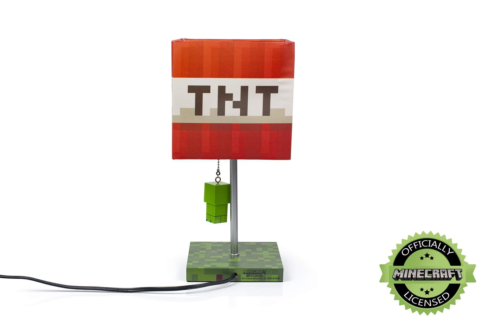 Foto 6 | Lámpara De Escritorio Minecraft Tnt Block De 35 Cm Con Led 3d Creeper Puller - Venta Internacional.