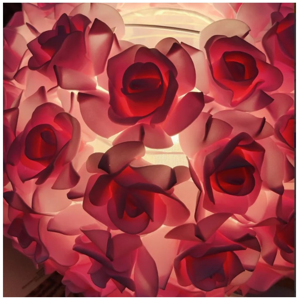 Foto 4 pulgar | Lampara De Mesa De Rosas Con Corazón