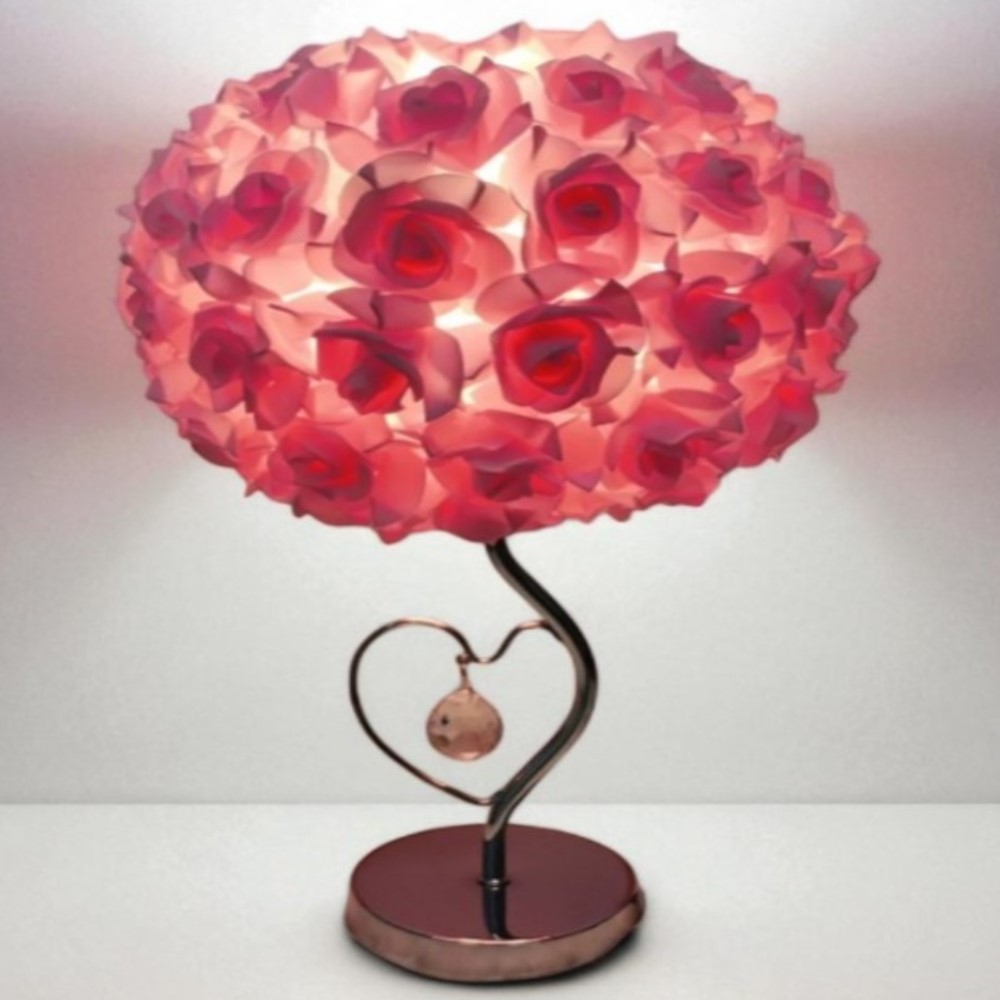 Foto 5 pulgar | Lampara De Mesa De Rosas Con Corazón