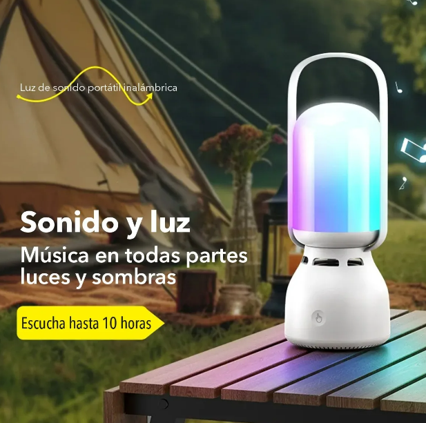 Foto 3 pulgar | Lámpara De Escritorio Xtellar Led Recargable Con Altavoz Bluetooth Y Luces Rgb Multicolores