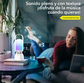 Foto 3 | Lámpara De Escritorio Xtellar Led Recargable Con Altavoz Bluetooth Y Luces Rgb Multicolores