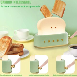 Foto 2 | Lámpara De Escritorio Xtellar Recargable Con Diseño De Tostadora Vintage