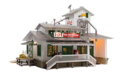 Foto 1 | Fábrica De Piensos H&h De Building Woodland Scenics Con Luces Led En El Indicador - Venta Internacional.