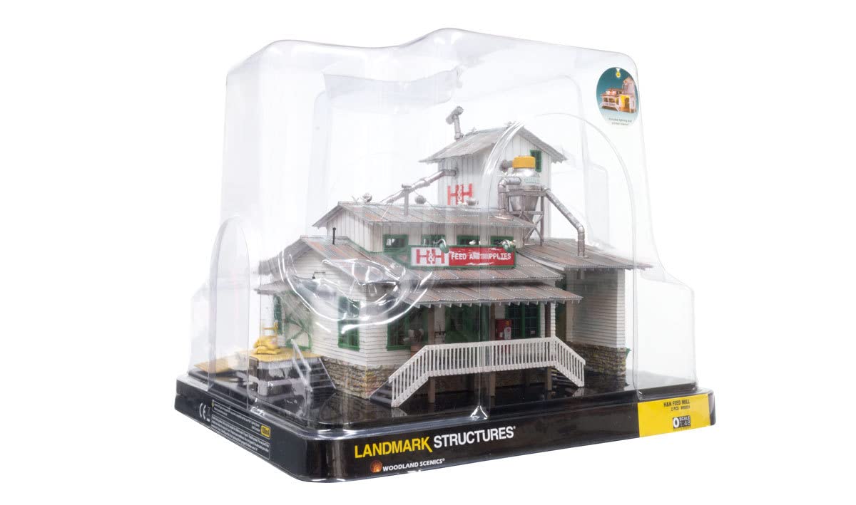 Foto 5 | Fábrica De Piensos H&h De Building Woodland Scenics Con Luces Led En El Indicador - Venta Internacional.