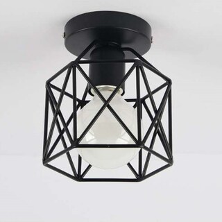 Foto 4 | Venta Internacional- Lámpara Jaula Metálica Industrial Retro para Decoración de Pasillo y Café