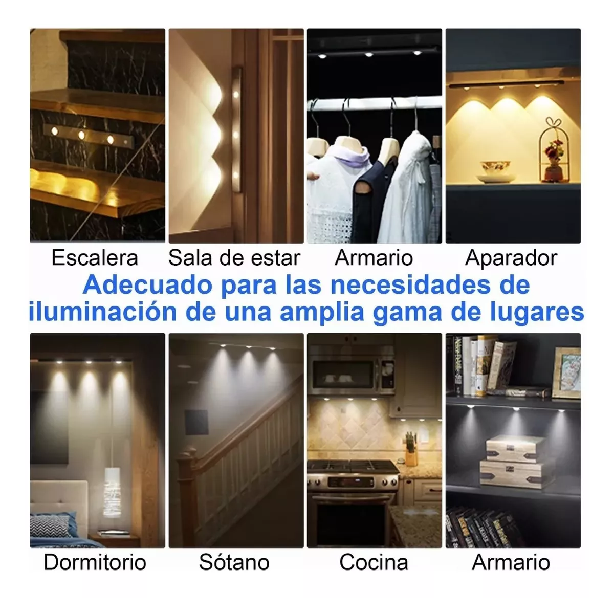 Foto 2 | Barra De Luz Led Inteligente ccn Sensor de Cuerpo Humano Eo Safe Imports Esi-9539 Plata