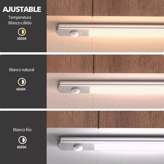 Foto 2 | Set 2 Lamparas de Pared Inteligentes Interior con Sensor 80 Led Eo Safe Imports Esi-9542 Plata