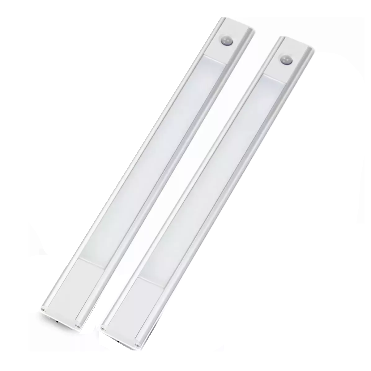 Set 2 Recargable Luz Con Sensor De Movimiento 40cm Luz Amarilla Eo Safe Imports Esi-9541 Plata