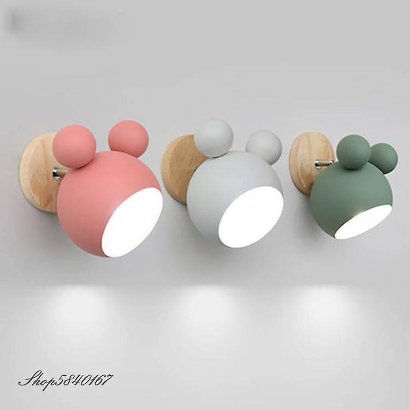 Foto 5 pulgar | Venta Internacional - Lámpara De Pared Mickey Para Dormitorio Infantil (rosa)