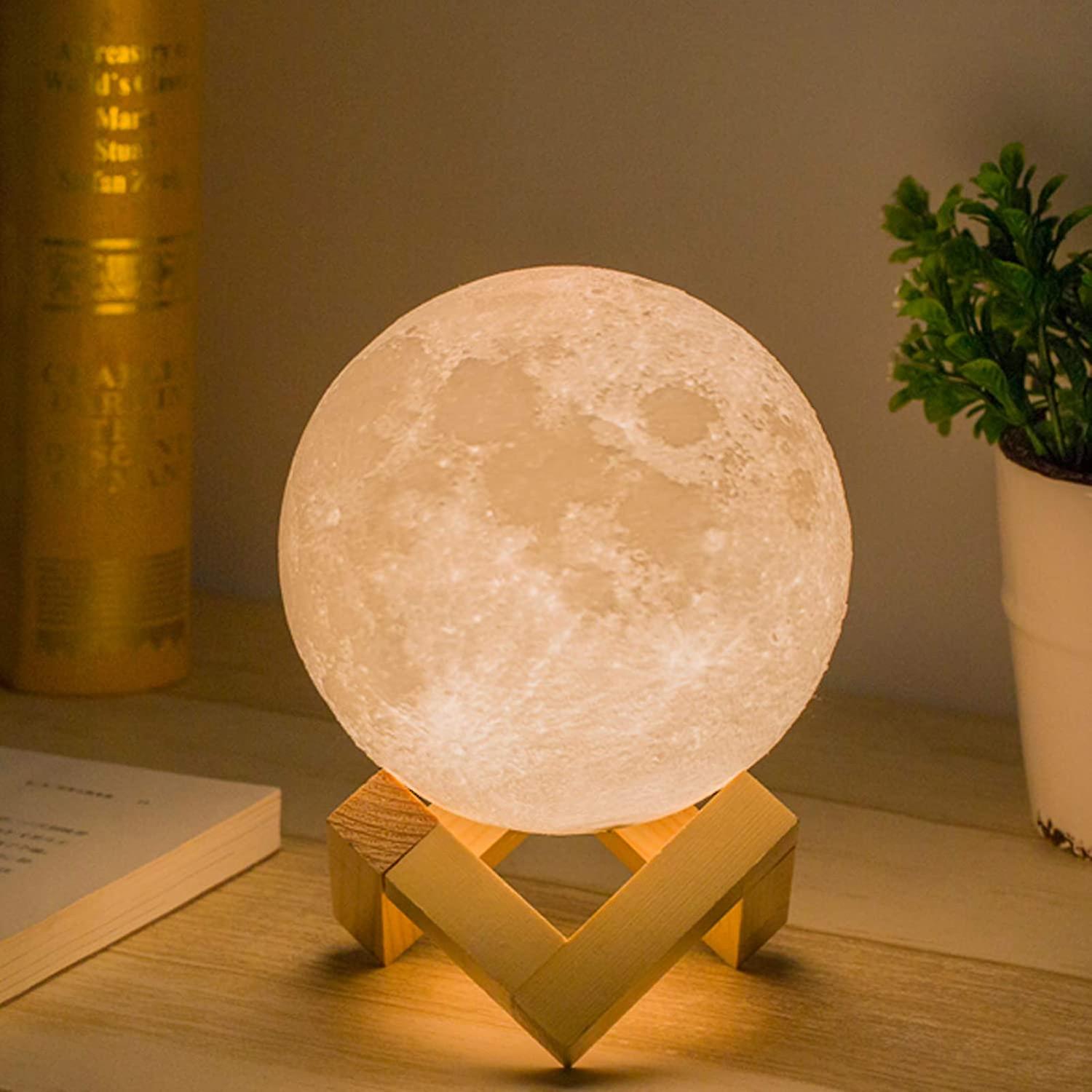 Venta Internacional - Lámpara De Luna, Luz Nocturna, Luz De Luna, Carga Usb Y Control Táctil