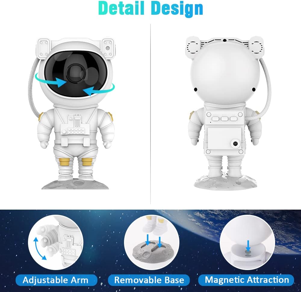 Foto 5 pulgar | Venta Internacional - Lámpara De Proyección Led Star Projector Night Light Astronaut