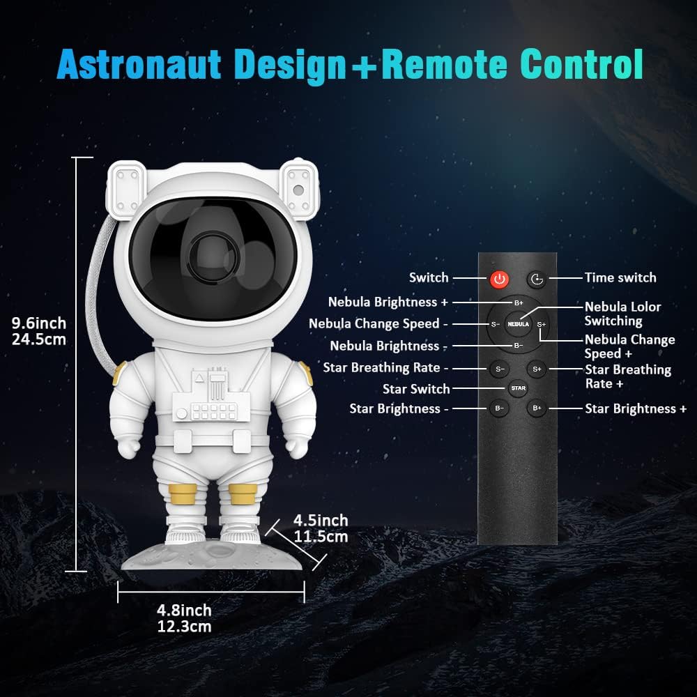 Foto 6 pulgar | Venta Internacional - Lámpara De Proyección Led Star Projector Night Light Astronaut