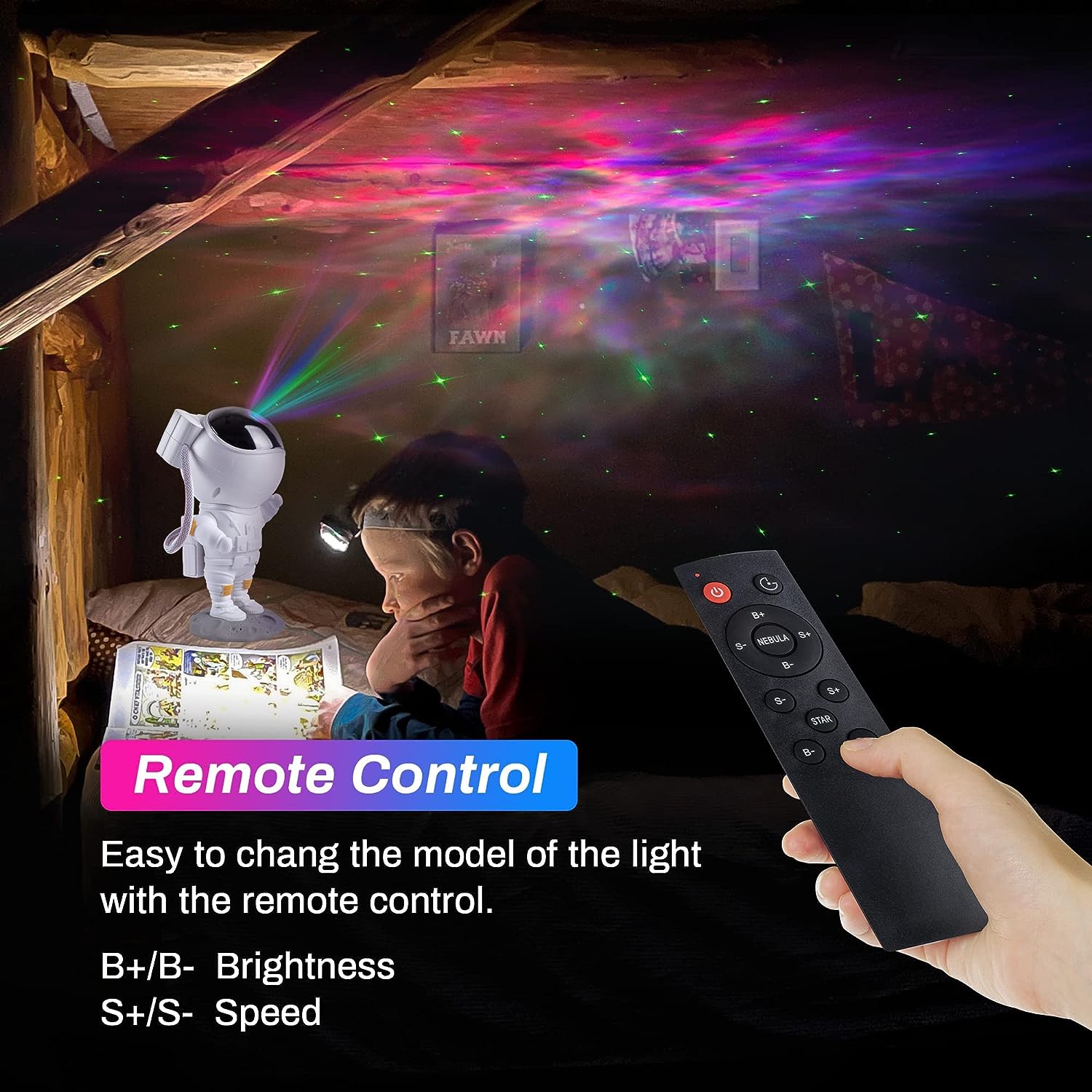 Foto 6 | Venta Internacional - Lampara Nocturna Star Projector Jieyou Con Temporizador Y Control Remoto