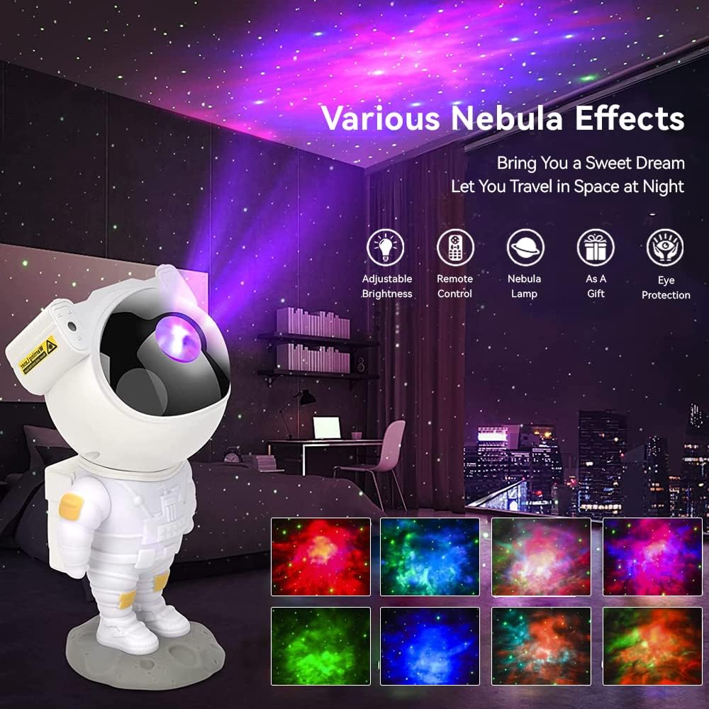 Foto 3 pulgar | Venta Internacional - Proyector De Estrellas Galaxy Night Light Astronaut Jieyou