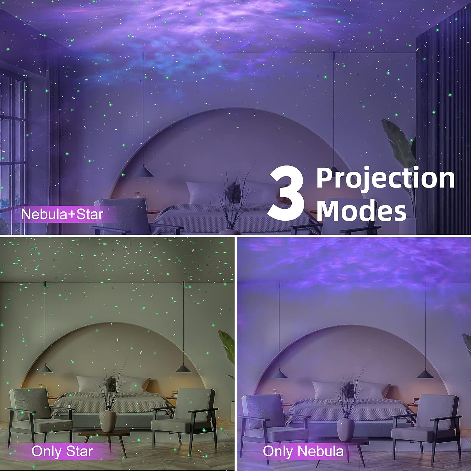 Foto 5 | Venta Internacional - Proyector Galaxy Light Con Rotación De 360° Con Mando A Distancia