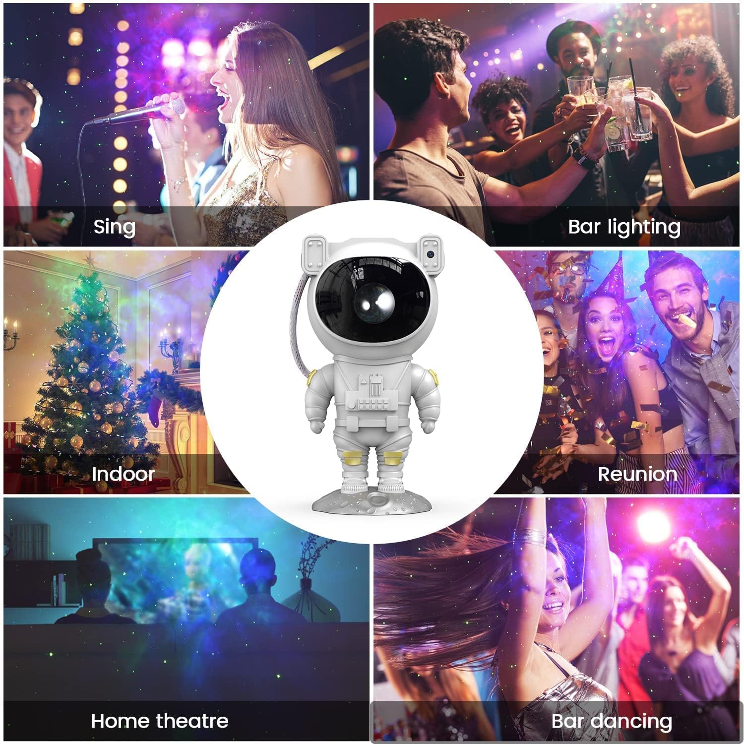 Foto 7 pulgar | Venta Internacional - Proyector Galaxy Projector Jieyou Astronaut Con 15 Nebulosas