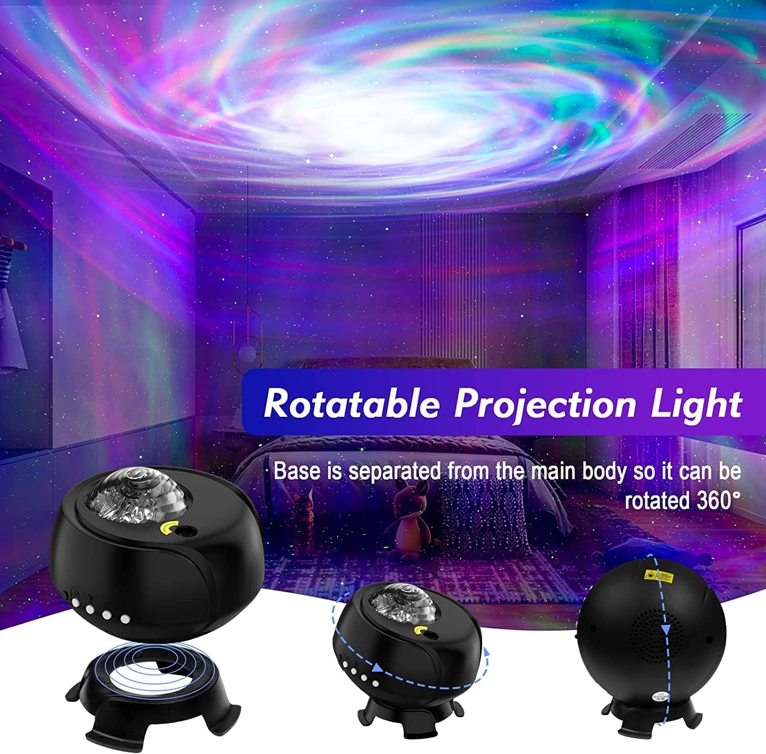 Foto 4 pulgar | Venta Internacional - Proyector Star Projector Jieyou Galaxy Con Altavoz Bluetooth