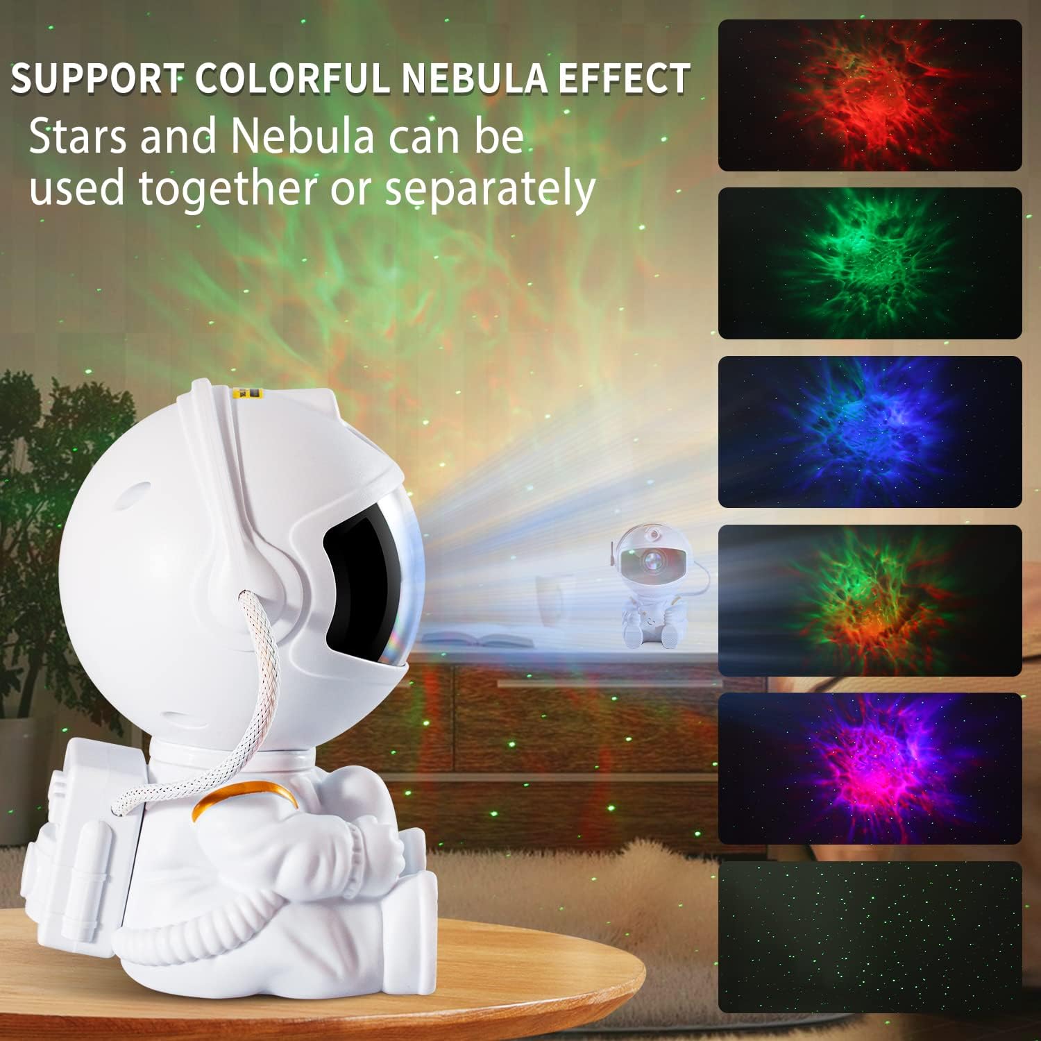 Foto 3 pulgar | Venta Internacional - Proyector Star Galaxy Astronaut Star Night Light Jieyou