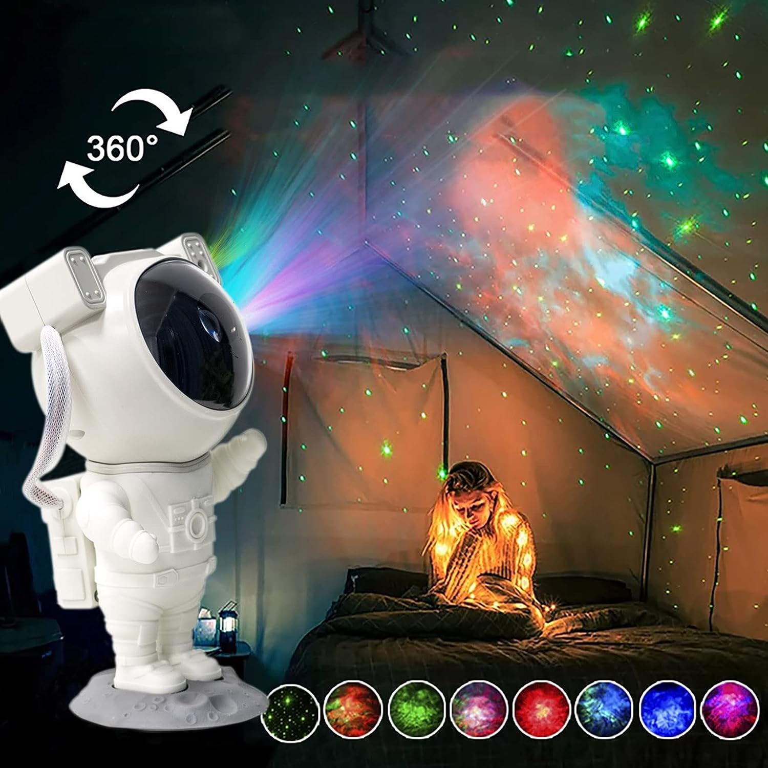 Foto 2 | Venta Internacional - Proyector de Luz Nocturna Jieyou Astronaut Star Galaxy Nébula