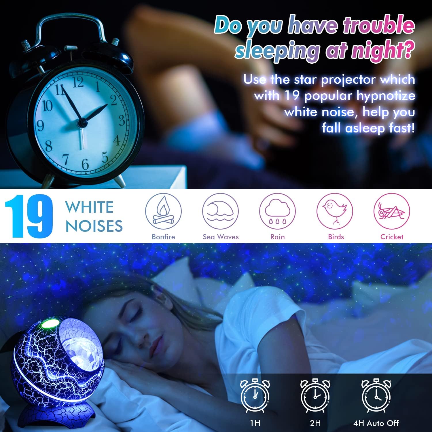 Foto 7 pulgar | Venta Internacional - Proyector Star Projector Night Light Jieyou Galaxy