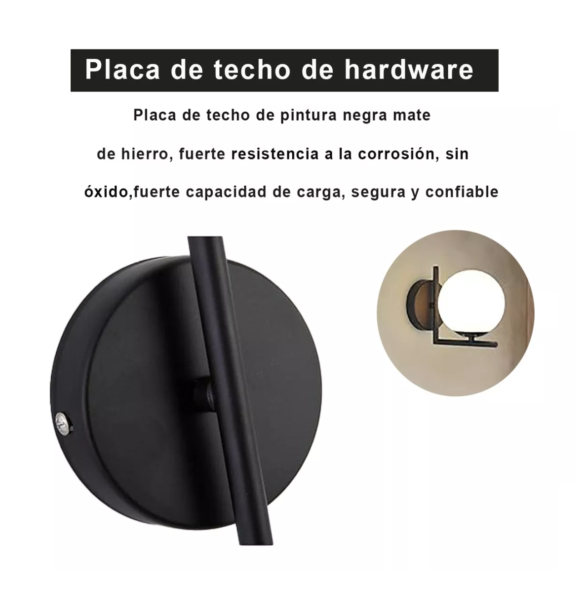 Foto 4 pulgar | Lámpara Led de Pared Belug 60w Negra