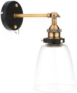 Foto 1 | Lámpara De Pared, Diseño Industrial Retro, Bombilla E27, Pantalla De Cristal - Venta Internacional.