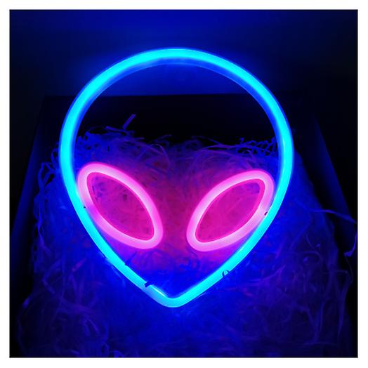 Foto 2 | Letrero De Neón Con Forma De Alienígena, Lámpara De Pared Led - Venta Internacional.