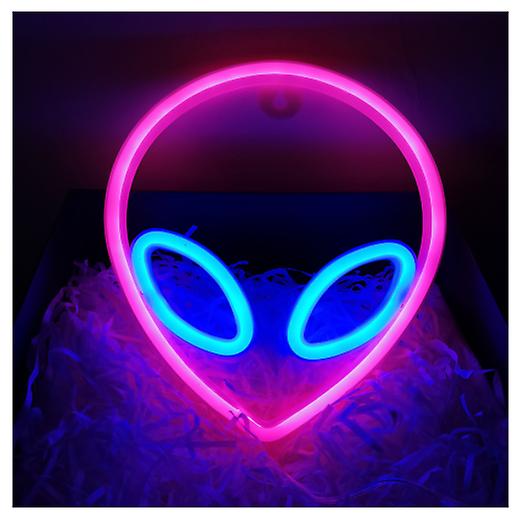 Foto 4 pulgar | Letrero De Neón Con Forma De Alienígena, Lámpara De Pared Led - Venta Internacional.