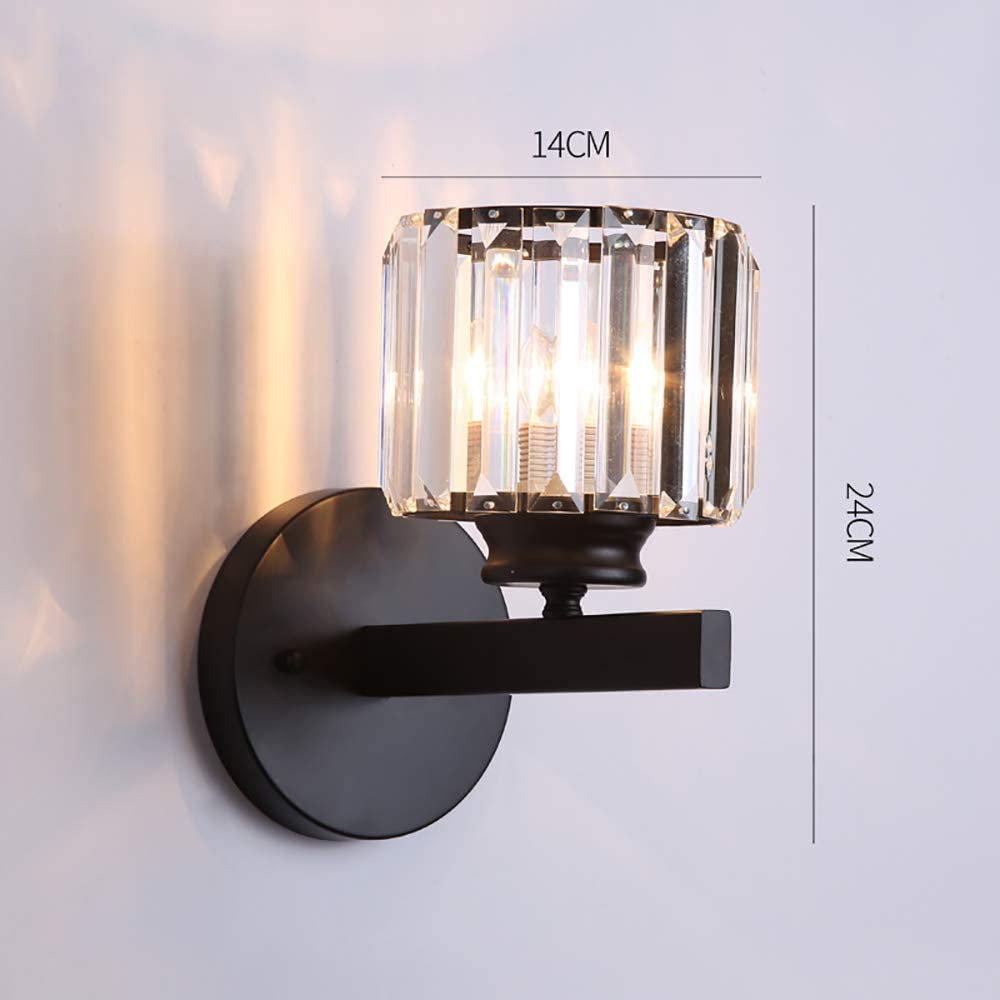 Foto 4 pulgar | Lámpara De Pared Crystal E27, Moderna, Hierro Dorado, 60 W, Ac110-240 - Venta Internacional.