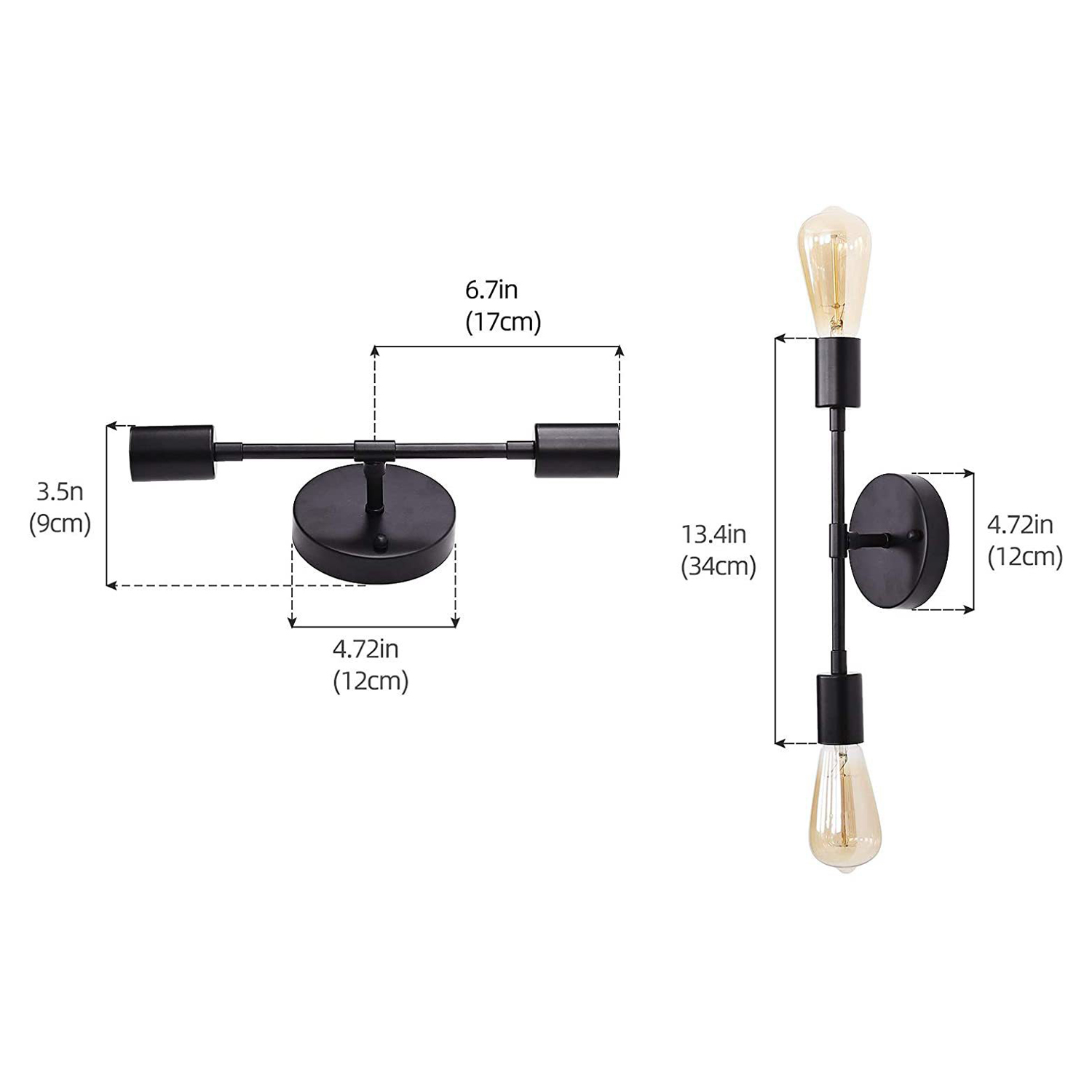 Foto 4 pulgar | Lámpara De Pared Minimalista De Hierro Dorado Para Tocador Y Baño - Venta Internacional.